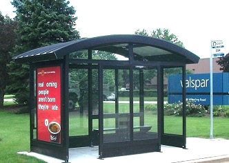 Image of a Pace bus shelter