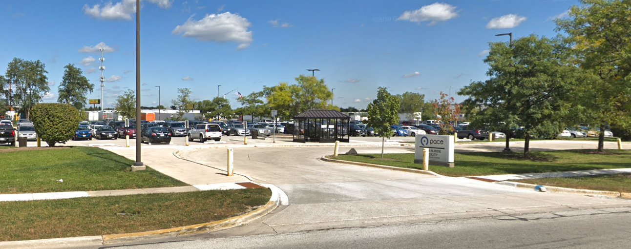 Image of the entrance to Old Chicago Park-n-Ride
