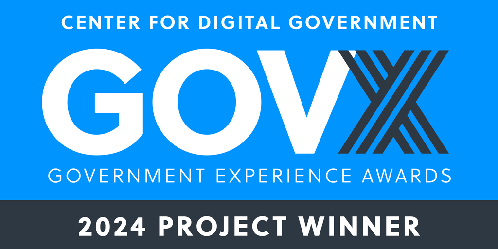 Graphic of Gov X award announcement