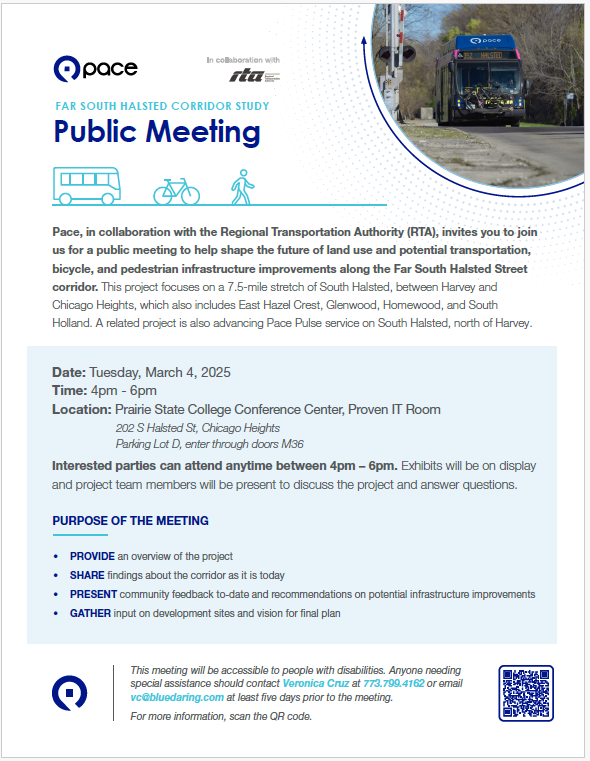 Image of the Far South Halsted Public Meeting Flyer