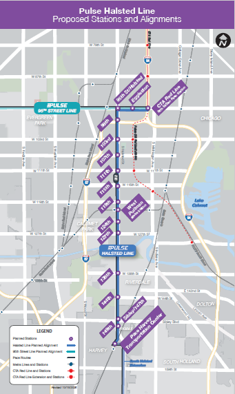 Map Image of the South Halsted Pulse Study Project