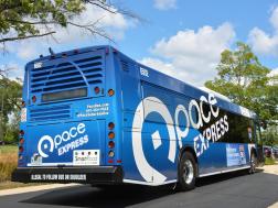 Image of Pace Express Bus at Barrington I-90 Park-n-Ride